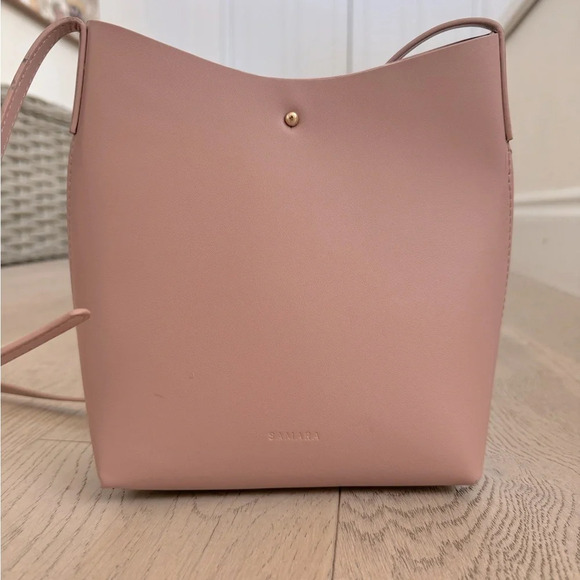 SAMARA vegan leather medium crossbody/shoulder bag color- peony - Picture 14 of 16